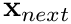 $\mathbf{x}_{next}$
