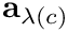 $\mathbf{a}_{\lambda(c)}$