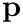 $\mathbf{p}$