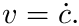 \&zwj;[  v = \dot c.
\&zwj;]